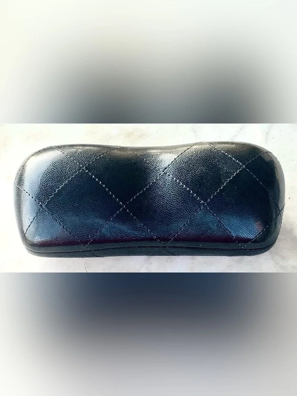 CHANEL WOMANS COBALT Blue CLEAR  Sunglasses Black Quilted Case VINTAGE 5253 1995